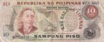 CRBX0687 BILLETE FILIPINAS  10 PISOS USADO