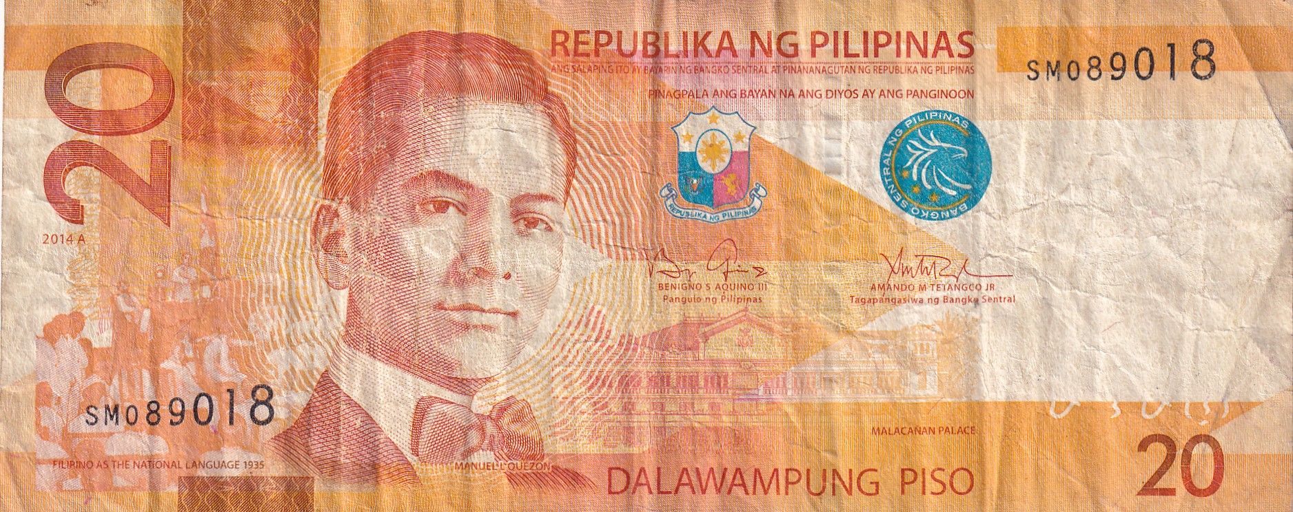 imagen-13-20941.jpg CRBX0688 BILLETE FILIPINAS 20 PISOS USADO - Imagen 1