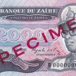 CRBX0704 BILLETE ZAIRE 20000 ZAIRES 1991 SPECIMEN SIN CIRCULAR