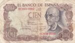 CRBS1376 BILLETE ESPAÑA 100 PESETAS 1970 SERIE 9C USADO
