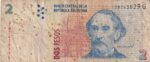 CRBX0713 BILLETE ARGENTINA 2 PESOS USADO