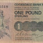 CRBX0739 BILLETE ESCOCIA 1 POUND 1982 USADO