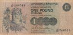 CRBX0739 BILLETE ESCOCIA 1 POUND 1982 USADO