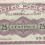 CRBL0208 BILLETE LOCAL ESPAÑA VILLARRUBIA DE LOS OJOS 25 CENTIMOS 1937 RARO NUEVO