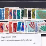 CRSEXT0501 SELLOS TEMA EUROPA AÑO COMPLETO 1973 XX SIN CHARNELA
