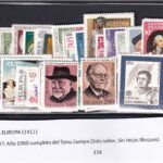 CRSEXT0507 SELLOS TEMA EUROPA AÑO COMPLETO 1980 XX SIN CHARNELA