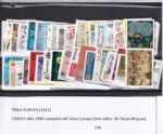 CRSEXT0508 SELLOS TEMA EUROPA AÑO COMPLETO 1981 XX SIN CHARNELA