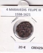 CRE4250 MONEDA ESPAÑA FELIPE III 4 MARAVEDIS 1598-1621