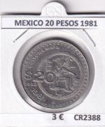 CR2388 MONEDA MEXICO 20 PESOS 1981