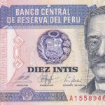 CRBX0770 BILLETE PERU 10 INTIS 1987 SIN CIRCULAR