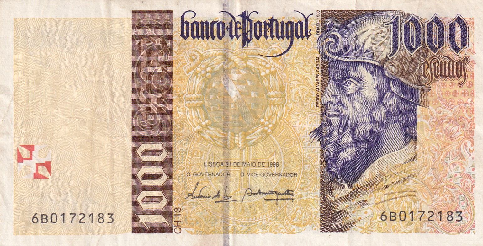 imagen-13-21301.jpg CRBX0775 BILLETE PORTUGAL 1000 ESCUDOS 1998 BC - Imagen 1
