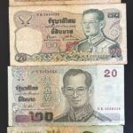 CRBX0788 LOTE DE 4 BILLETES TAILANDIA DIFERENTES USADOS