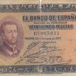 CRBS1110 BILLETE ESPAÑA 25 PESETAS 1928 USADO