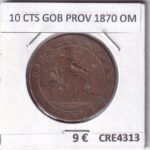 CRE4313  MONEDA ESPAÑA 10 CTS GOBIERNO PROVISIONAL 1870 OM