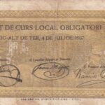 CRBL0223 BILLETE LOCAL ESPAÑA 25 CENTIMOS PUIG ALT DE TER 1937 BC