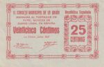 CRBL0228 BILLETE LOCAL ESPAÑA 25 CENTIMOS LA UNION 1937 EBC