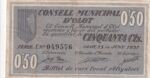 CRBL0241 BILLETE LOCAL ESPAÑA 50 CENTIMOS OLOT 1937 BC