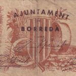 CRBL0258 BILLETE LOCAL ESPAÑA 1 PESETA BORREDA 1937 NUEVO BAJO BC