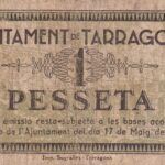 CRBL0262 BILLETE LOCAL ESPAÑA 1 PESETA TARRAGONA USADO