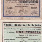 CRBL0281 BILLETE LOCAL ESPAÑA BEGUDA 50 CTS Y 1PTS EBC Y USADO