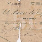 CRBL0370 BILLETE ESPAÑA LOCAL 50 PESETAS BILBAO 1936 USADO ROTO