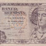 CRBS1625 BILLETE ESPAÑA 1 PESETA 1948 SIN SERIE MBC