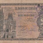 CRBS1639 BILLETE ESPAÑA 2 PESETAS 1938 SERIE C USADO