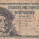 CRBS1651 BILLETE ESPAÑA 5 PESETAS 1948 SERIE K USADO