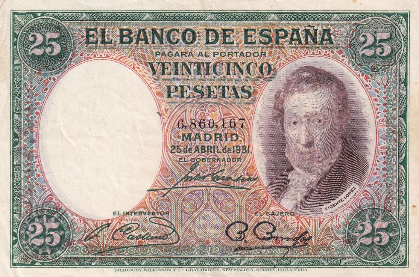 imagen-13-21838.jpg CRBS1663 BILLETE ESPAÑA 25 PESETAS 1931 MBC - Imagen 1