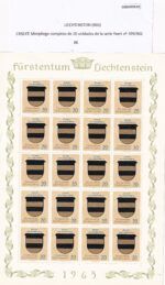 CRSEXT0519 SELLOS LIECHTENSTEIN Minipliego completo de 20 unidades de la serie Yvert nº 399/402