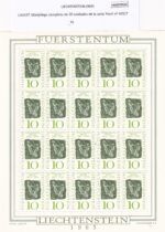 CRSEXT0522 SELLOS LIECHTENSTEIN Minipliego completo de 20 unidades de la serie Yvert nº 405/7