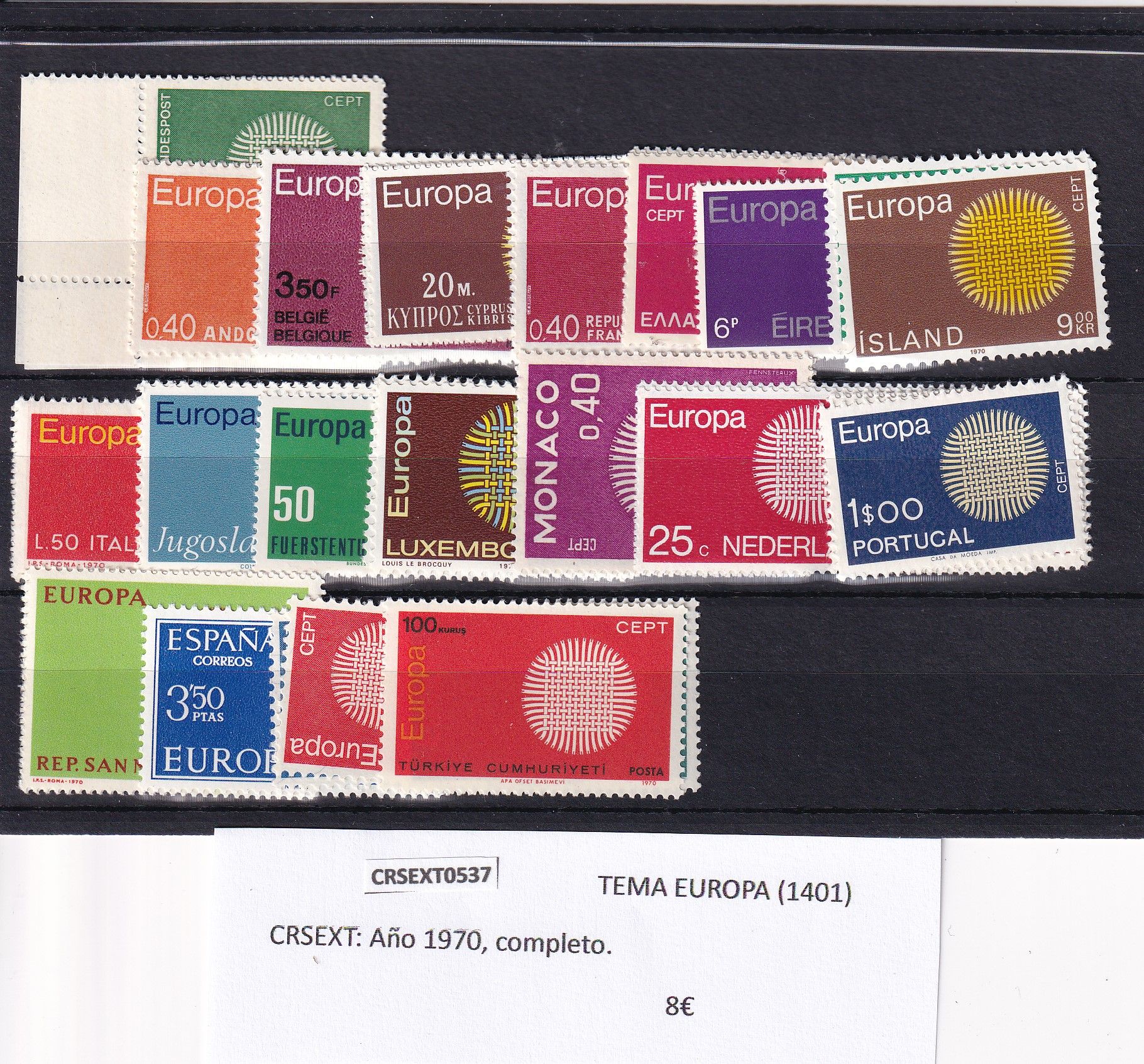 imagen-13-22066.jpg CRSEXT0537 SELLOS TEMA EUROPA Año 1970, completo - Imagen 1
