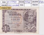 CRBS2789 BILLETE ESPAÑA 1 PESETA 1948 SIN SERIE EBC