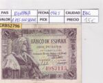 CRBS2796 BILLETE ESPAÑA 1 PESETA 1945 SIN SERIE EBC