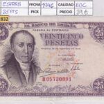 CRBS2832 BILLETE ESPAÑA 25 PESETAS 1946 SERIE H EBC