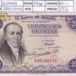 CRBS2833 BILLETE ESPAÑA 25 PESETAS 1946 SERIE D EBC+
