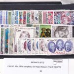 CRSEXT0556 SELLOS MONACO 1976 completo, sin Hojas Bloques (Yvert 1043/78)