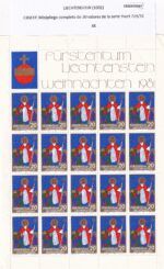 CRSEXT0567 SELLOS LIECHTENSTEIN Minipliego completo de 20 valores de la serie