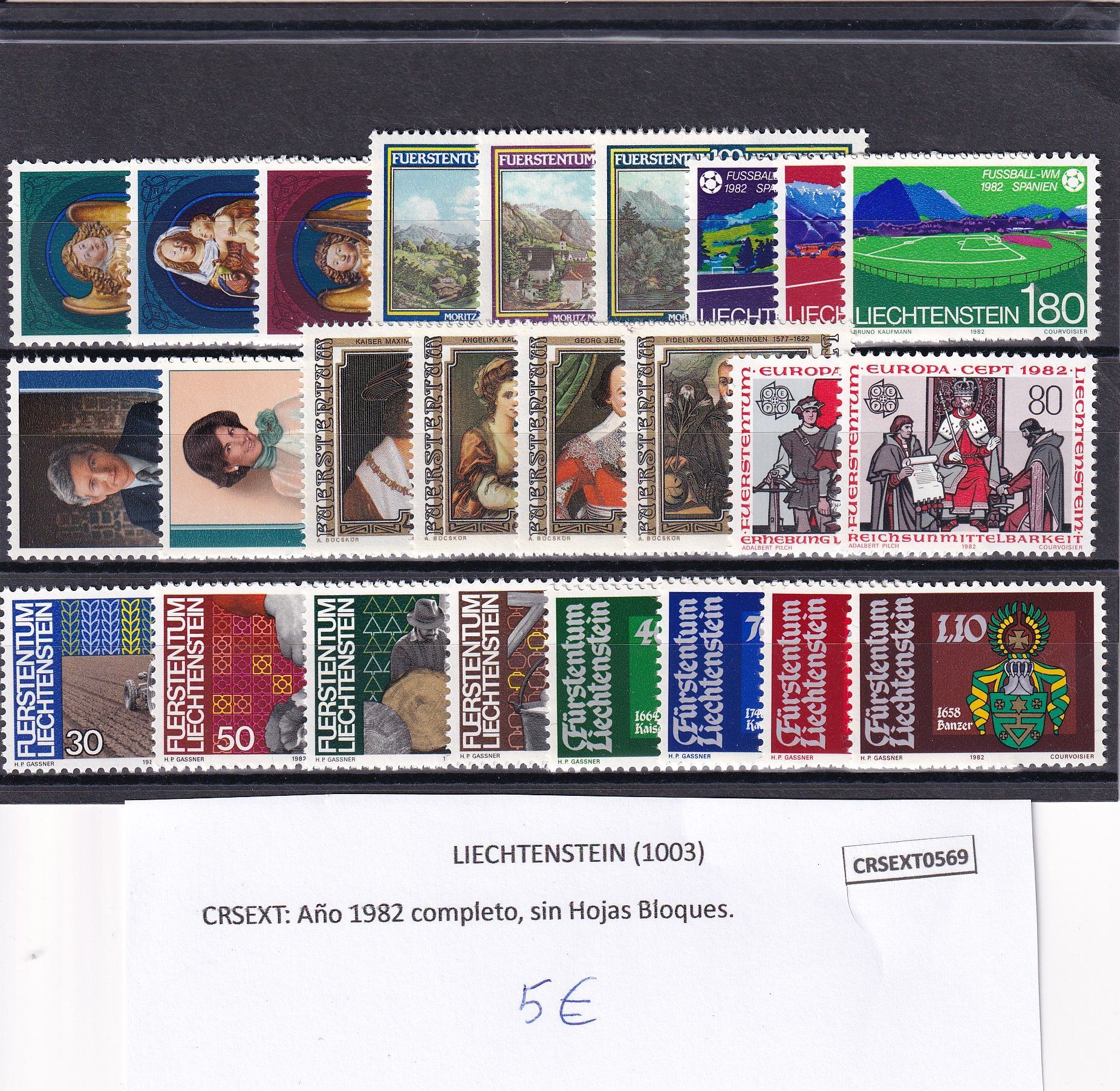 imagen-13-22468.jpg CRSEXT0569 SELLOS LIECHTENSTEIN Año 1982 completo, sin Hojas Bloques. - Imagen 1