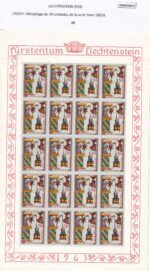 CRSEXT0572 SELLOS LIECHTENSTEIN Minipliego de 20 unds. de la serie Yvert 383/6
