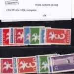 CRSEXT0575 SELLOS TEMA EUROPA Año 1958, completo