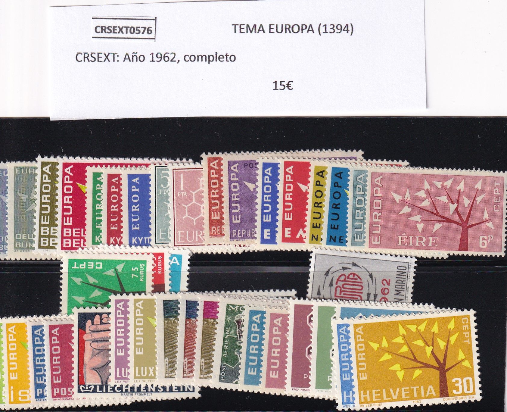 imagen-13-22584.jpg CRSEXT0576 SELLOS TEMA EUROPA Año 1962, completo - Imagen 1