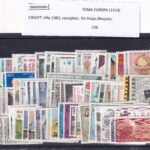 CRSEXT0581 SELLOS TEMA EUROPA Año 1983, completo SIN HOJAS BLOQUE