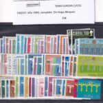 CRSEXT0582 SELLOS TEMA EUROPA Año 1984, completo SIN HOJAS BLOQUE
