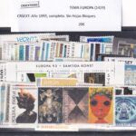 CRSEXT0583 SELLOS TEMA EUROPA Año 1993, completo SIN HOJAS BLOQUE