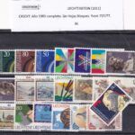 CRSEXT0588 SELLOS LIECHTENSTEIN 1983 completo Sin Hojas Bloques Yvert 757/77