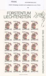 CRSEXT0589 SELLOS LIECHTENSTEIN Minipliego completo 20 UND de serie 759/61