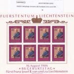 CRSEXT0597 SELLOS LIECHTENSTEIN Minipliego completo de 8 UND de  serie 844