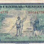 CRBX0840 BILLETE VENEZUELA 5 BOLIVARES 1966 MBC