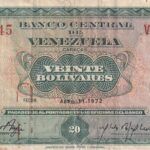 CRBX0853 BILLETE VENEZUELA 20 BOLIVARES 1972 BC